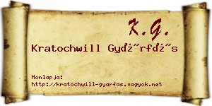 Kratochwill Gyárfás névjegykártya